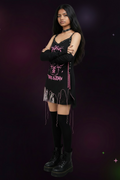 Grunge Pink Graphic Tee Dress