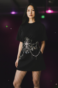 Thorns & Prayers Barbed Wire Cross Chain Corset Belt — Grunge Waist Cincher
