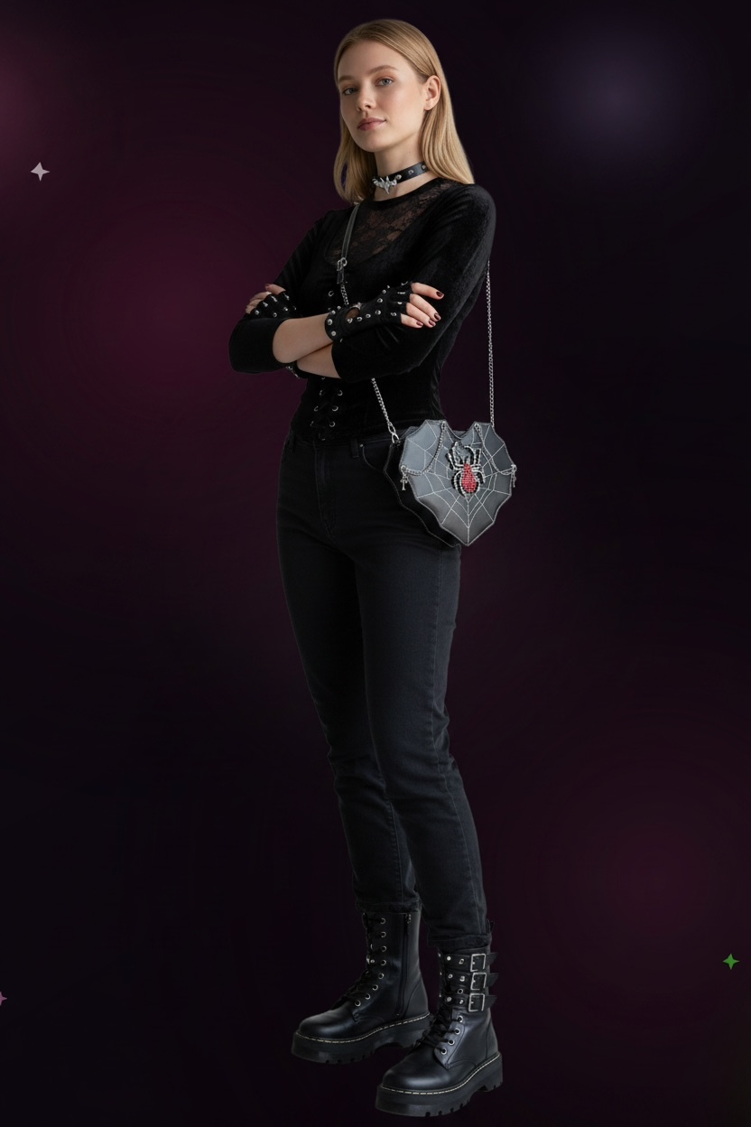 Unholy Spider Shoulder Bag — Punk Goth Purse