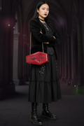 Deadly Arrival - Gothic Rose Cross Coffin Purse